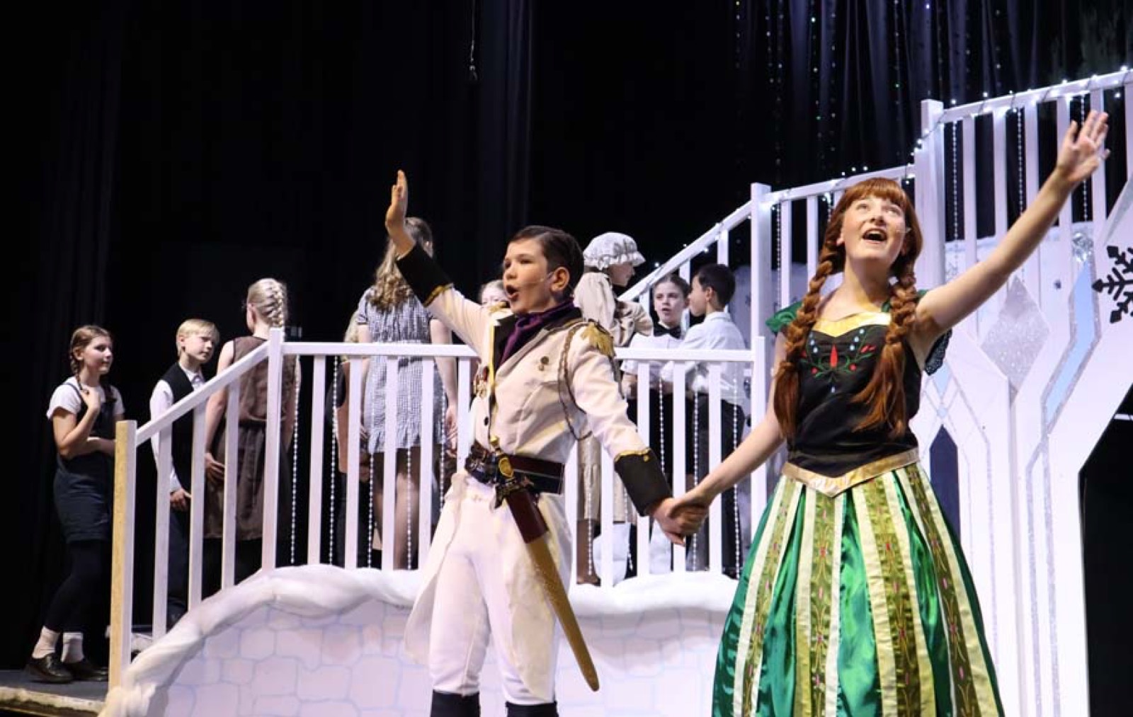 A scene from the College production of Frozen