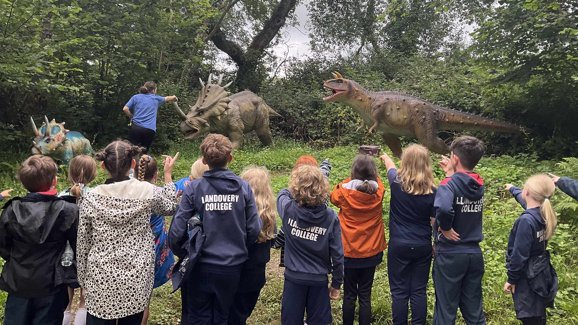 Prep pupils on a school trip