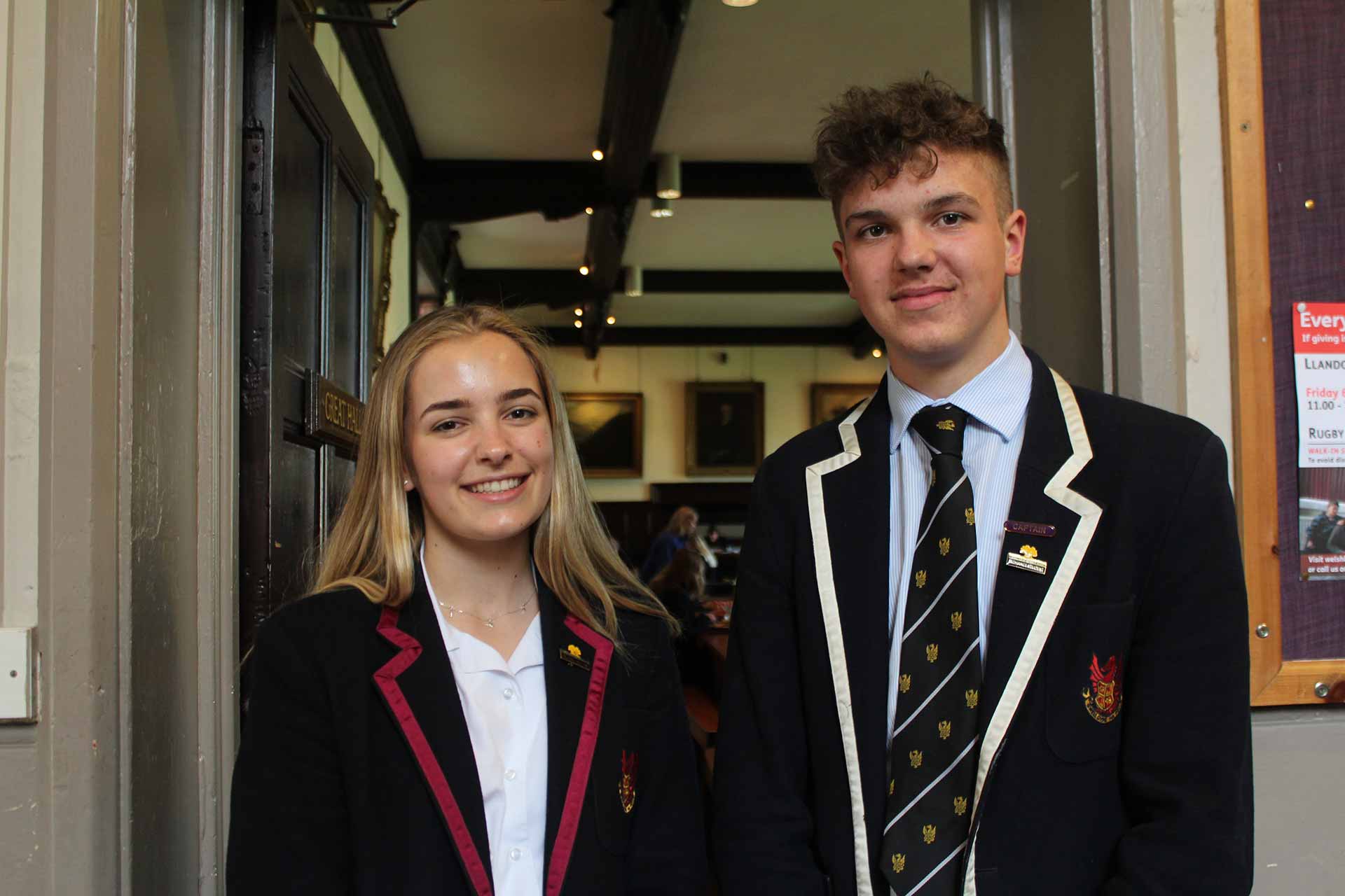 Sixth-form pupils at Llandovery College