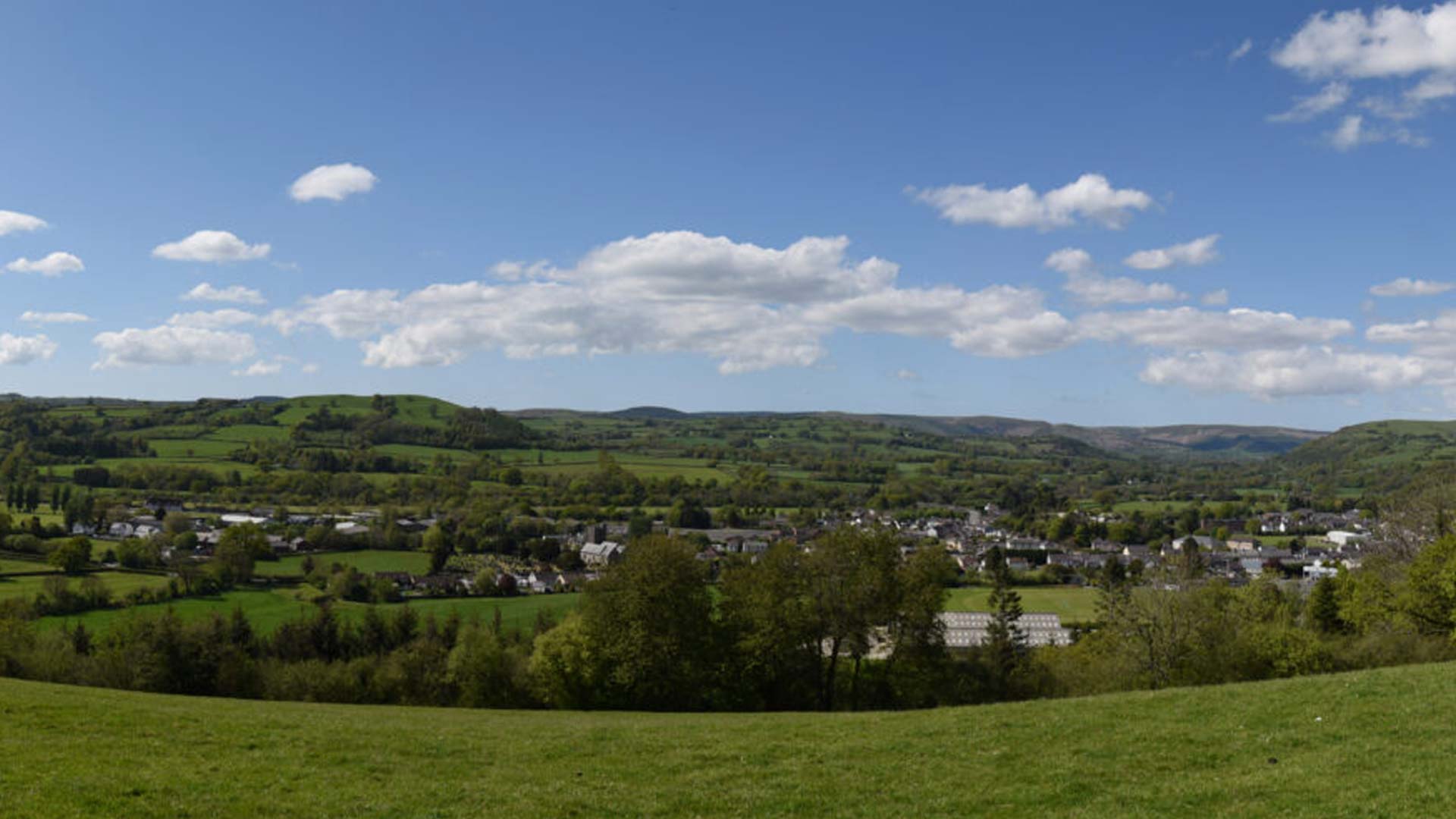 The Towy valley and the town of Llandovery